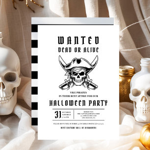 Piratenschädel Halloween-Party Einladung