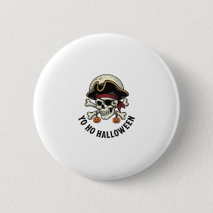 Piratenschädel Halloween Vintage Gravur Weiße Shi Button