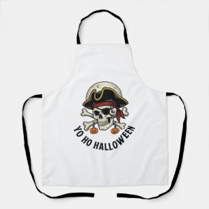 Piratenschädel Halloween Vintage Gravur Weiße Shi Schürze