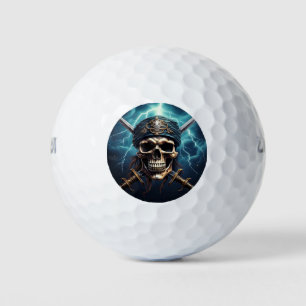 Piratenschädel mit Schwertern Golfbälle