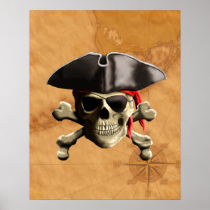 Piratenschädel Poster
