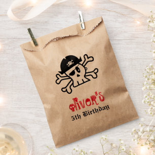 Piratenschädel-Skelett-Junge-Geburtstagsfeier-Tüte Geschenktütchen