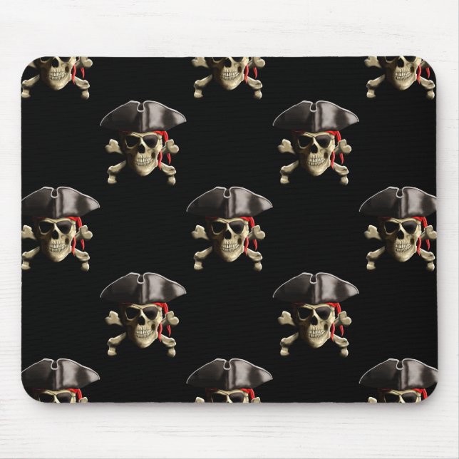 Piratenschädel und -hut mousepad (Vorne)