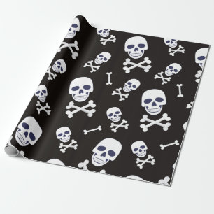 Piratenschädel und Kreuzknochen Geschenkpapier