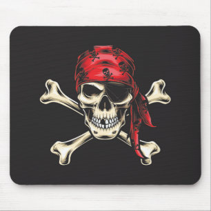 Piratenschädel und Kreuzknochen Mousepad