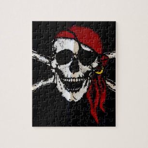 Piratenschädel und Kreuzknochen Puzzle