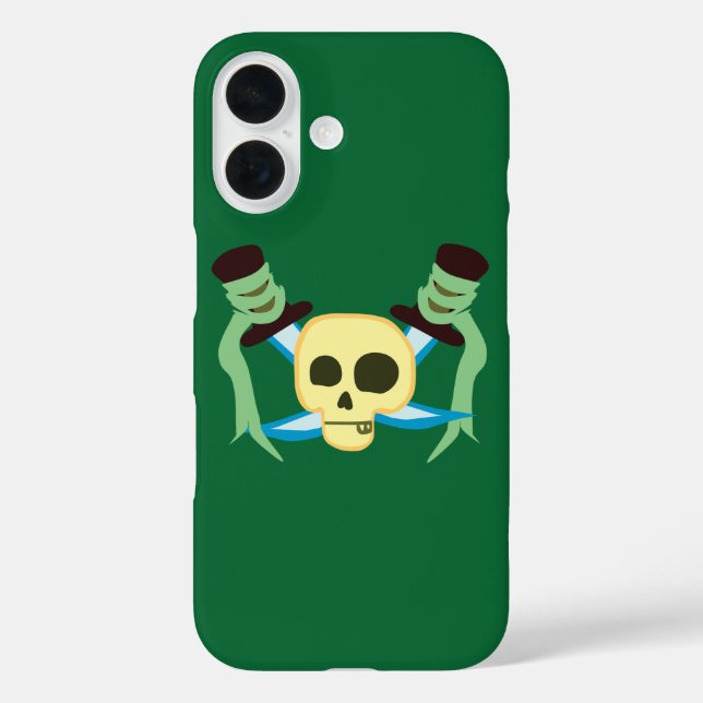 Piratenschädel und Schwerter Case-Mate iPhone Hülle (Rückseite)