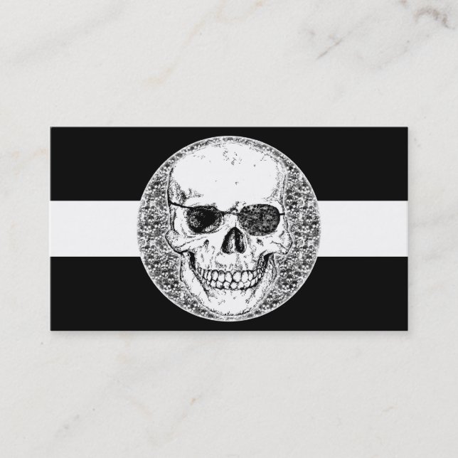 Piratenschädel Visitenkarte (Vorderseite)