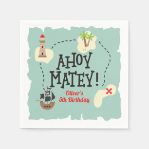 Piratenschatzkarte Geburtstag Serviette