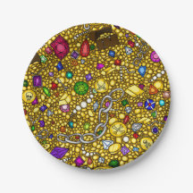 Piratenschatzkasten-Partypapier-Teller