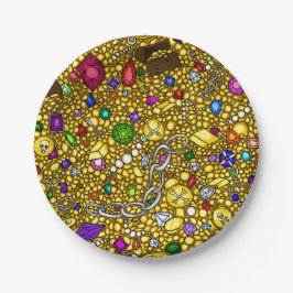 Piratenschatzkasten-Partypapier-Teller Pappteller