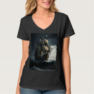 Piratenschiff-Abenteuer Einzigartiges Rough Sea T-Shirt