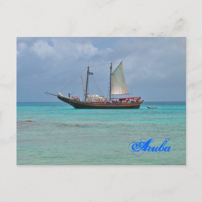 Piratenschiff Aruba Postcard Postkarte (Vorderseite)