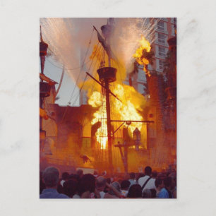 Piratenschiff auf der Schatzinsel in Vegas Postkarte