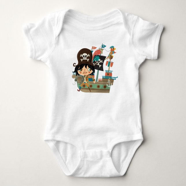 Piratenschiff Baby Strampler (Vorderseite)