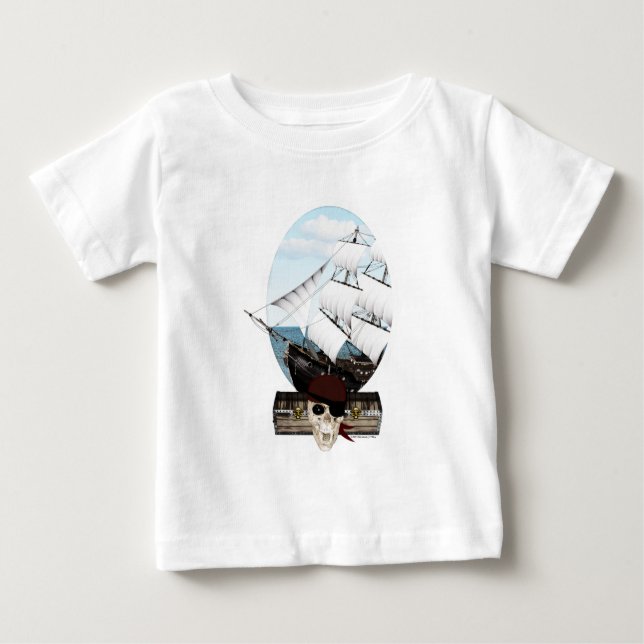 Piratenschiff Baby T-shirt (Vorderseite)