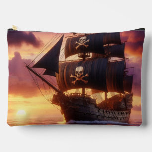 Piratenschiff bei Sonnenaufgang/Sonnenuntergang Zubehörtasche