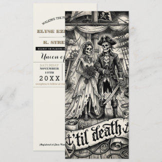 Piratenschiff bis zum Tod Hochzeitseinladungen Einladung