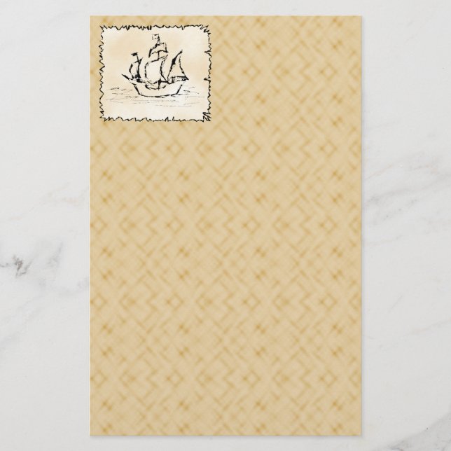 Piratenschiff. Briefpapier (Vorderseite)