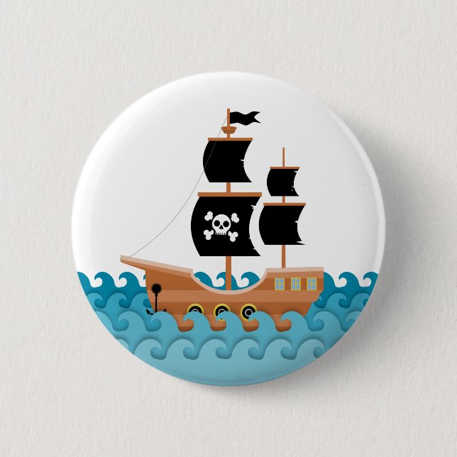 Piratenschiff Button (Vorderseite)