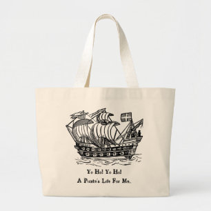 Piratenschiff der Antike Jumbo Stoffbeutel