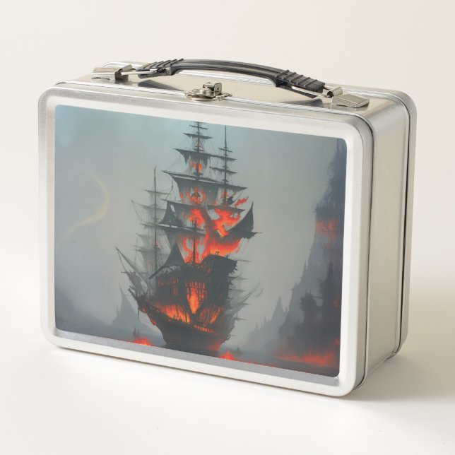 Piratenschiff des verlorenen Geistes Metall Brotdose (Vorderseite)