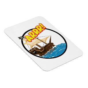 Piratenschiff Funny Cartoon Magnet