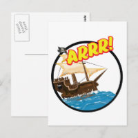 Piratenschiff Funny Cartoon