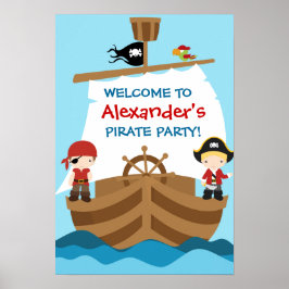 Piratenschiff Geburtstagsparty Poster