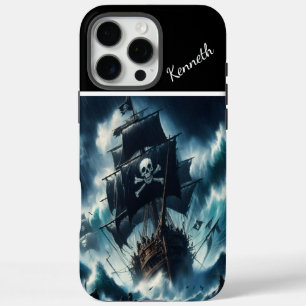 Piratenschiff gegen Sturm iPhone 16 Pro Max Hülle