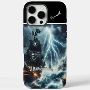Piratenschiff im Gewitter iPhone 16 Pro Max Hülle