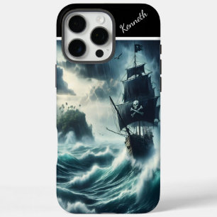 Piratenschiff im Sturm iPhone 16 Pro Max Hülle