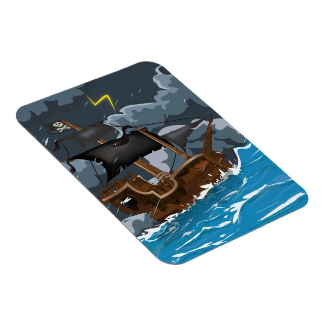 Piratenschiff im Sturm Magnet (Rechte Seite)