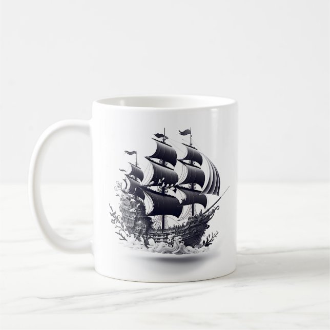 Piratenschiff Kaffeetasse (Links)