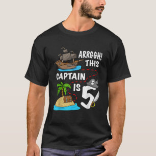 Piratenschiff Kinder Dieser Kapitän ist 5 Piraten T-Shirt