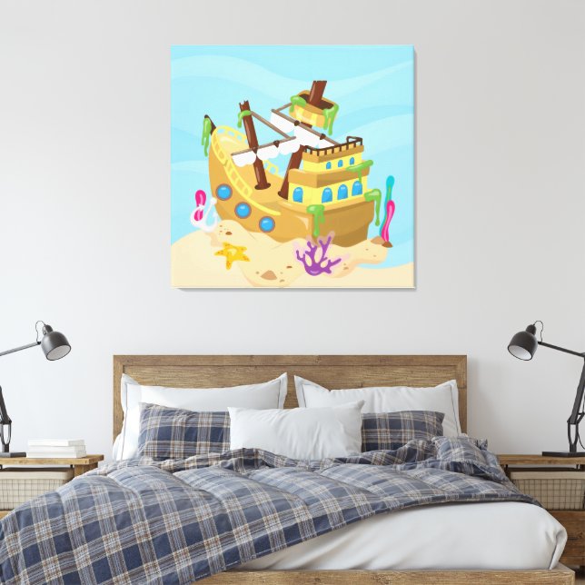 Piratenschiff Leinwanddruck (Insitu (Schlafzimmer))