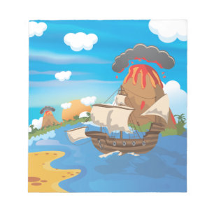 Piratenschiff Notizblock