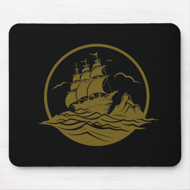Piratenschiff Ocean World Wonder Adventure Vector Mousepad (Vorne)