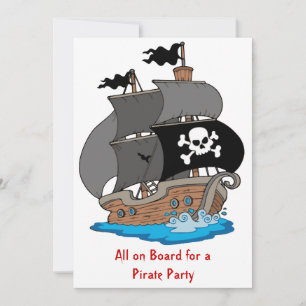 Piratenschiff-Party Einladung