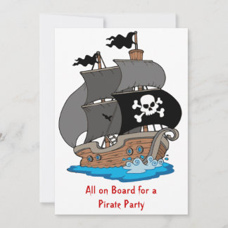 Piratenschiff-Party Einladung