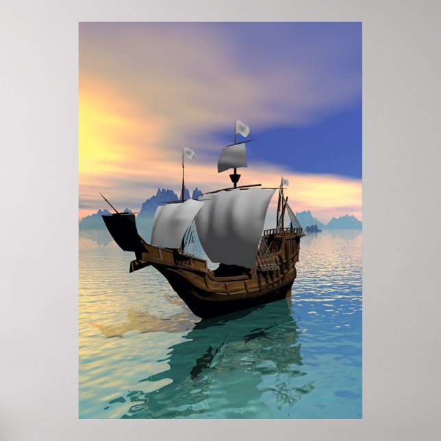 Piratenschiff Poster (Vorne)
