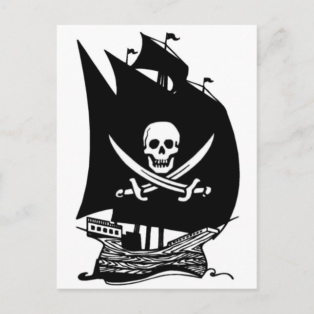 Piratenschiff Postkarte (Vorderseite)