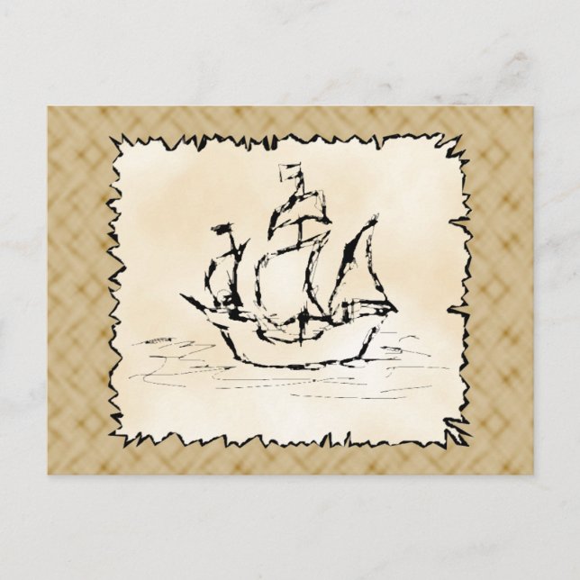 Piratenschiff. Postkarte (Vorderseite)