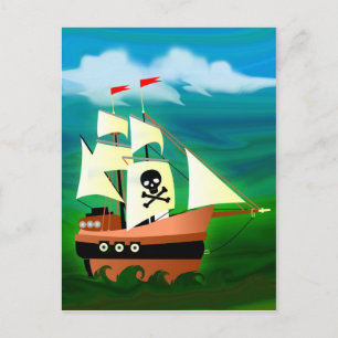 Piratenschiff Postkarte