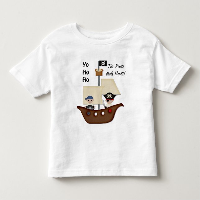 Piratenschiff Schatzkinder Kleinkind T-shirt (Vorderseite)