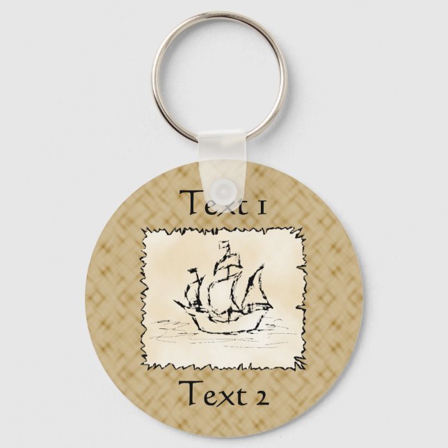 Piratenschiff. Schlüsselanhänger (Vorderseite)