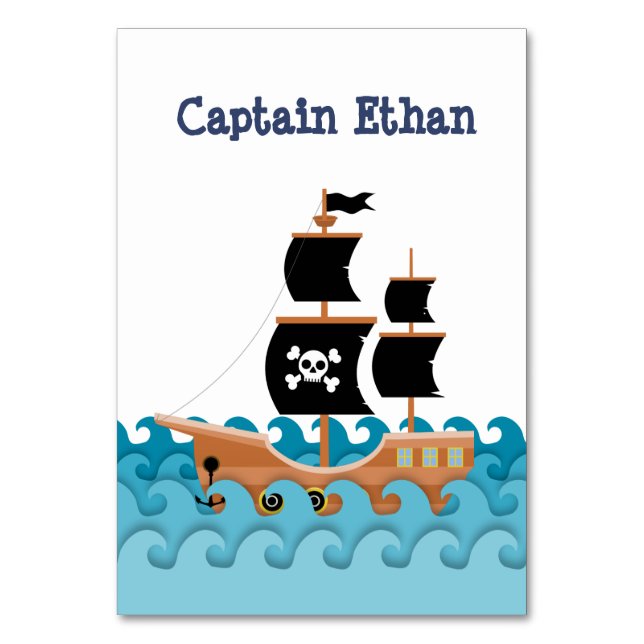 Piratenschiff Tischnummer (Vorderseite)