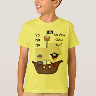Piratenschiff Treasure Viertes Geburtstag T-Shirt