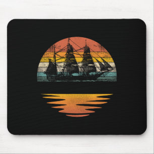 Piratenschiff Vintage Nautical Segelboot Mousepad