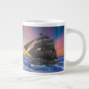 Piratenschiff von Black Beard Jumbo-Tasse